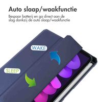 imoshion Trifold Hardcase Bookcase Apple iPad Mini 7 (2024) / iPad Mini 6 (2021) - Donkerblauw