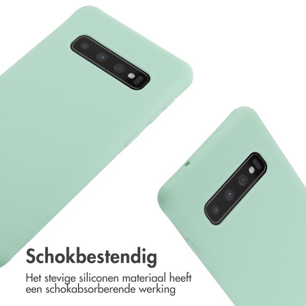 imoshion Siliconen hoesje met koord Samsung Galaxy S10 - Mintgroen