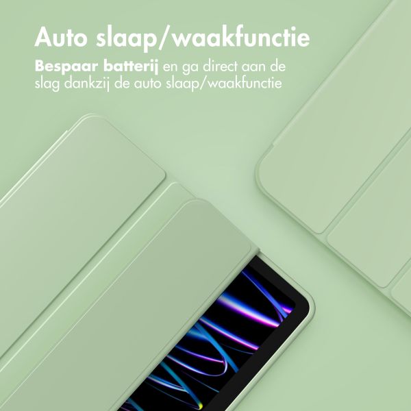 Accezz Smart Silicone Bookcase Apple iPad Air 11 inch (2025) M3 / (2024) M2 / Air 5 (2022) / Air 4 (2020) - Lichtgroen