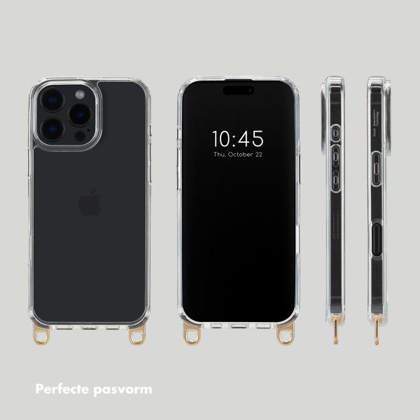 Selencia Backcover met afneembare haakjes Apple iPhone 16 Pro Max - Transparant