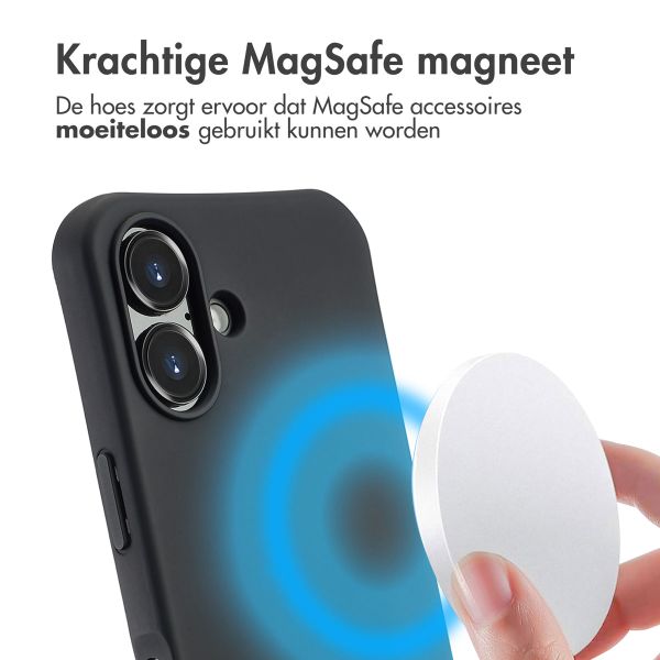 imoshion Color Backcover met afneembaar koord MagSafe Apple iPhone 16 - Zwart