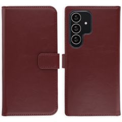 Selencia Echt Leren Bookcase Samsung Galaxy S25 Ultra - Burgundy
