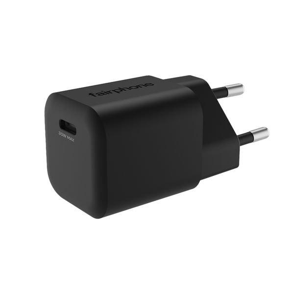 Fairphone USB-C Fast Charger 30W - GaN oplader - Zwart