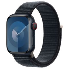 Apple Sport Loop band Apple Watch Series 1 t/m 9 / SE (38/40/41 mm) | Series 10 / 11 (42 mm) - Midnight Black