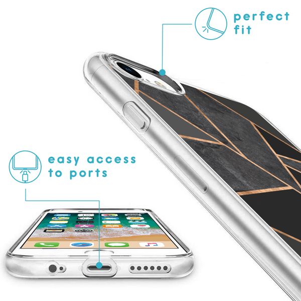imoshion Design hoesje Apple iPhone SE (2022 / 2020) / 8 / 7 / 6s - Grafisch Koper / Zwart