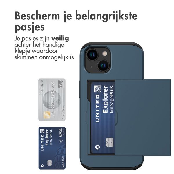 imoshion Backcover met pasjeshouder iPhone 15 - Donkerblauw