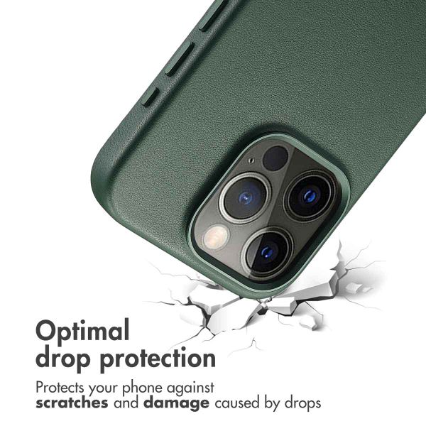 Accezz Leather Back Cover with MagSafe Apple iPhone 15 Pro - Cedar Green
