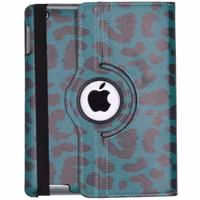 360° Draaibare Design Bookcase iPad 4 (2012) 9.7 inch / 3 (2012) 9.7 inch / 2 (2011) 9.7 inch - Groen Panter