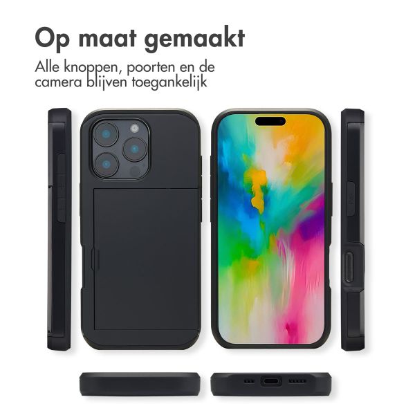 imoshion Backcover met pasjeshouder Apple iPhone 16 Pro - Zwart