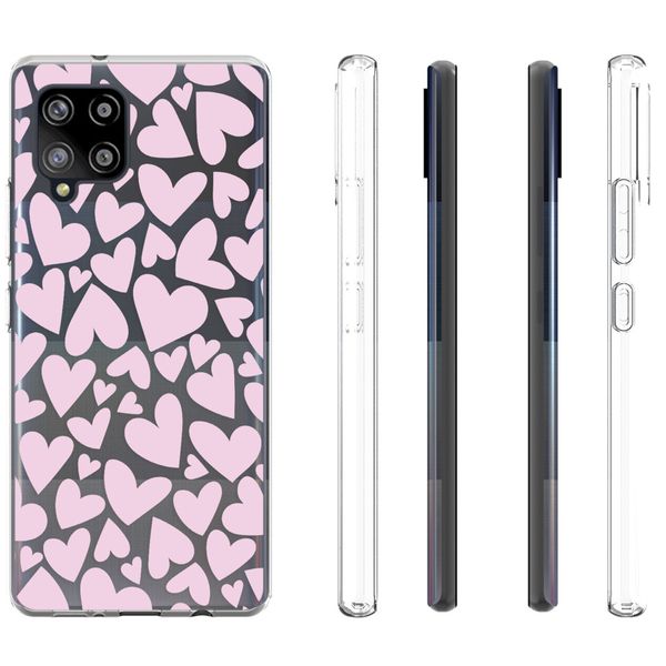 imoshion Design hoesje Samsung Galaxy A42 - Full of Hearts Pink