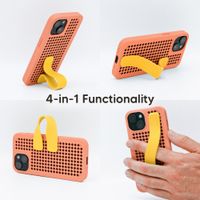 Callbuddy Hoesje met Strap Apple iPhone 17e / 16e / 15 / 14 / 13 - Coral Pop