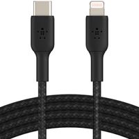 Belkin Boost↑Charge™ Braided Lightning naar USB-C kabel - 2 meter - Zwart