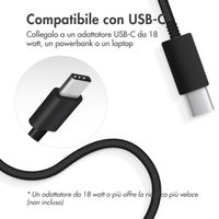 Accezz Wireless Charger USB-C - MagSafe en Qi2 Draadloze Oplader - 1 meter - Zwart