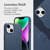 Accezz 2-in-1 Leather Bookcase with MagSafe Apple iPhone 14 - Nightfall Blue