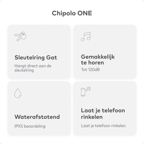 Chipolo ONE Point - Bluetooth tracker voor Android - 1 pack - Wit