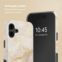 Selencia Vivid Tough Backcover met MagSafe Apple iPhone 16 - Golden Beige Marble