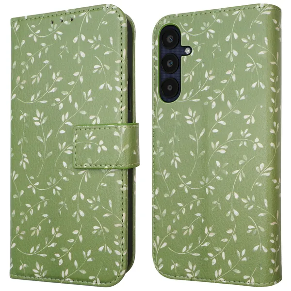 imoshion Design Bookcase Samsung Galaxy A25 (5G) - Green Flowers