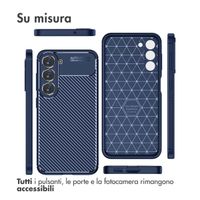 imoshion Carbon Softcase Backcover Samsung Galaxy S23 - Blauw