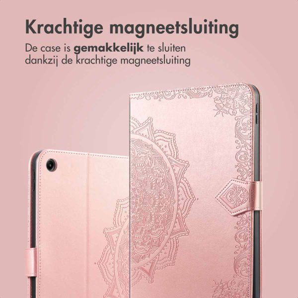imoshion Mandala Bookcase Samsung Galaxy Tab A9 Plus - Rose Gold