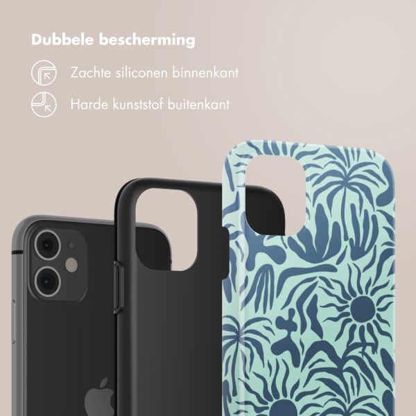 Selencia Vivid Tough Backcover iPhone 11 - Tropical Vibes Light Blue