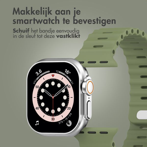 Accezz Ocean bandje Apple Watch Series 1 - 9 / SE (38/40/41 mm) | Series 10 / 11 (42 mm) - Khaki