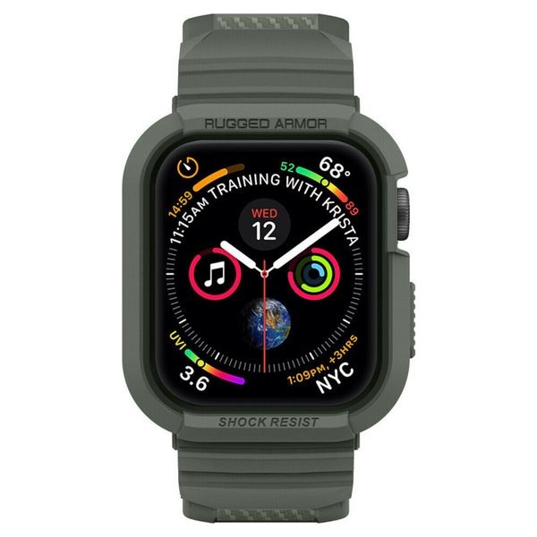 Spigen Rugged Armor™ Pro Case Apple Watch 44 mm / 45 mm - Groen