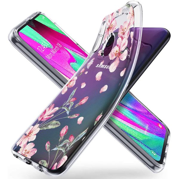 imoshion Design hoesje Samsung Galaxy A40 - Bloem - Roze