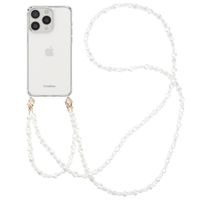 imoshion Backcover met koord + armband iPhone 15 Pro - Parels Hartjes