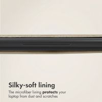 Accezz Leather laptop sleeve 16 inch - Beige