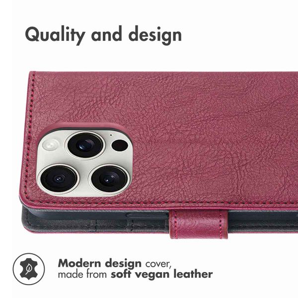 imoshion Luxury Bookcase Apple iPhone 16 Pro Max - Bordeaux