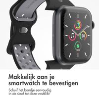 imoshion Sport⁺ bandje Apple Watch Series 1 t/m 9 / SE (38/40/41 mm) | Series 10 / 11 (42 mm) - Maat M/L - Black & Anthracite