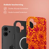 Selencia Vivid Backcover met MagSafe Apple iPhone 16 - Tropical Vibes Apricot