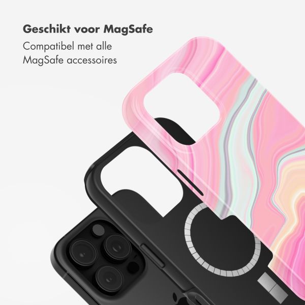 Selencia Vivid Tough Backcover met MagSafe Apple iPhone 16 Pro - Pastel Lipstick Marble
