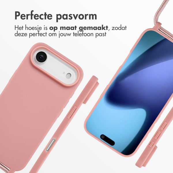 imoshion Siliconen hoesje met koord Apple iPhone Air - Sand Pink