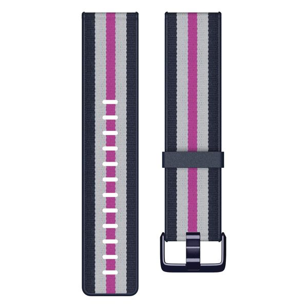 Fitbit Woven band Fitbit Versa / Versa 2 / Versa Lite - Maat S - Navy / Mulberry