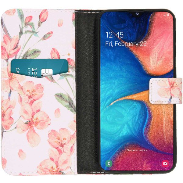 imoshion Design Softcase Bookcase Samsung Galaxy A20e - Bloem - Roze
