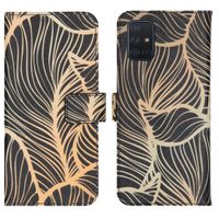 imoshion Design Softcase Bookcase Samsung Galaxy A71 - Golden Leaves