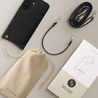 Selencia Nova Phone Case with Cord and Card Holder Samsung Galaxy A37 (5G) - Black