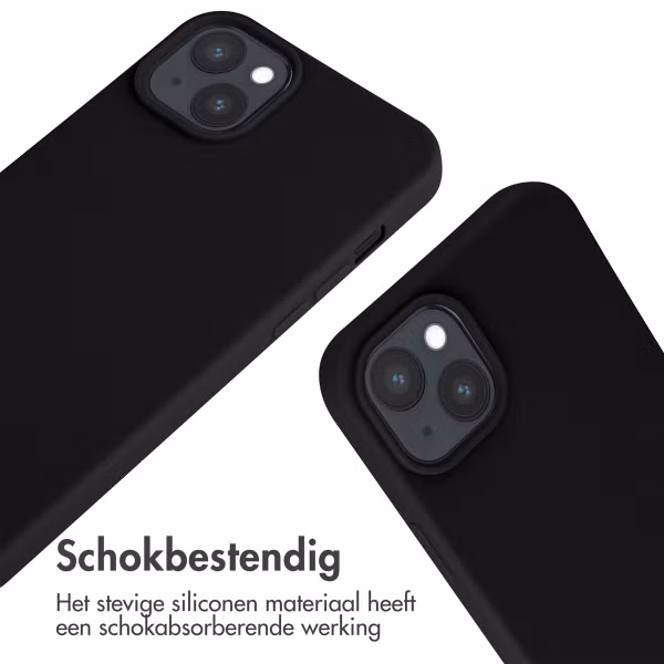 imoshion Siliconen hoesje met koord Apple iPhone 15 Plus - Zwart