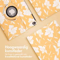 imoshion 360° Draaibare Design Bookcase Apple iPad 6 (2018) 9.7 inch / iPad 5 (2017) 9.7 inch - Yellow Flowers