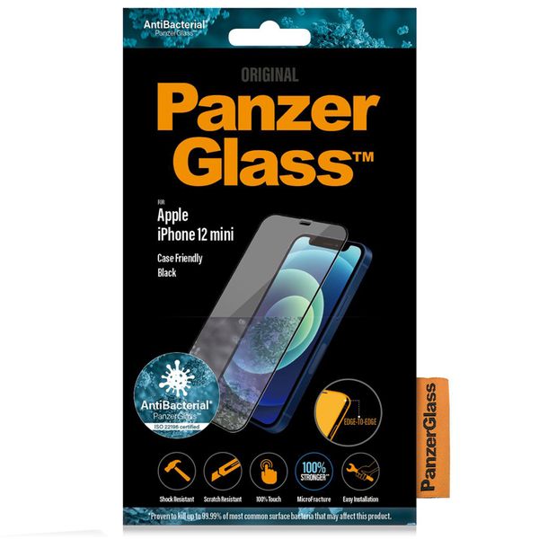 PanzerGlass Case Friendly Screenprotector Apple iPhone 12 Mini - Zwart