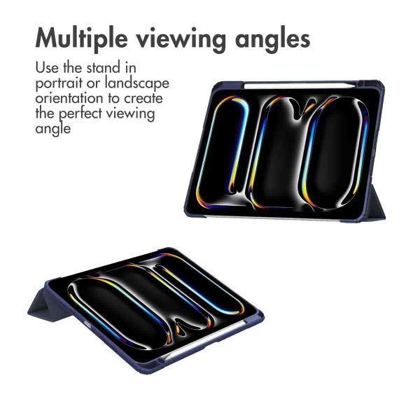 imoshion Trifold Hard Case Book Cover Apple iPad Pro 13 (2025) M5 / (2024) M4 - Dark Blue