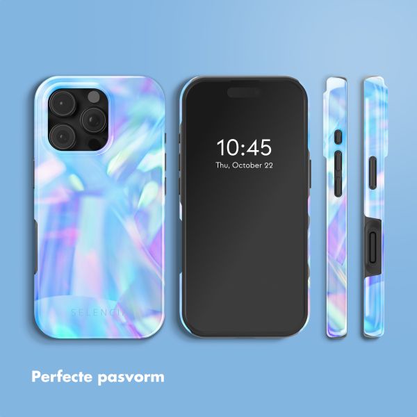 Selencia Vivid Tough Backcover met MagSafe Apple iPhone 16 Pro - Holographic Blue Dream