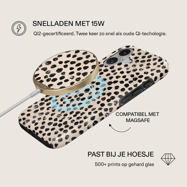 Burga Draadloze Magnetische Oplader - MagSafe en Qi2 - Almond Latte / Gold