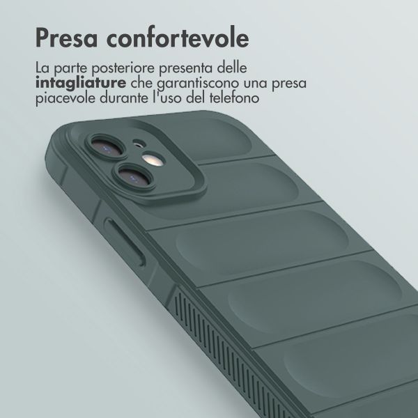 imoshion EasyGrip Backcover Apple iPhone 12 - Donkergroen