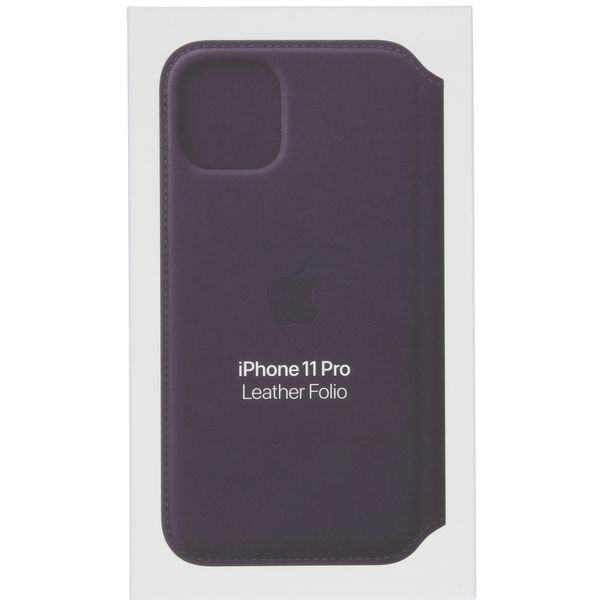 Apple Leather Folio Bookcase iPhone 11 Pro - Aubergine