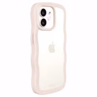 Holdit Wavy Case Apple iPhone 12 (Pro) - Transparent / Light Beige