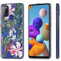 imoshion Design hoesje Samsung Galaxy A21s - Jungle - Groen / Roze