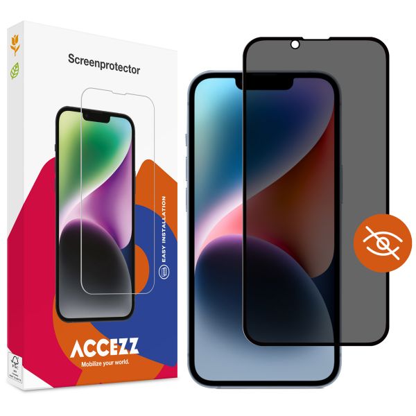 Accezz Gehard Glas Privacy Screenprotector iPhone 13 / 13 Pro / 14 / SE 4