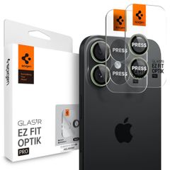 Spigen GLAStR Camera Protector Glas 2 Pack Apple iPhone 17 / 16 Plus - Groen